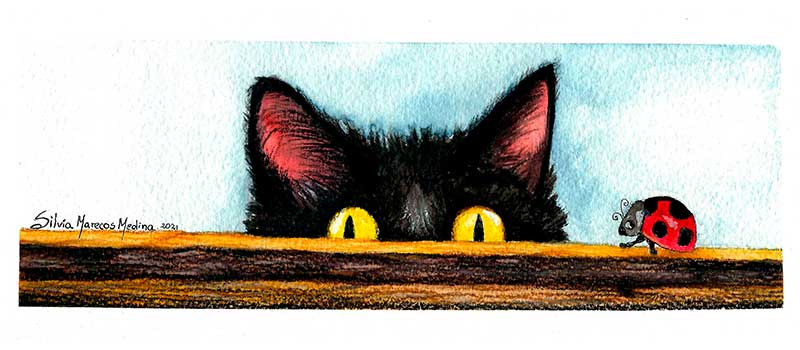 Banner Pintar con gouache: el gato Amon-Ra